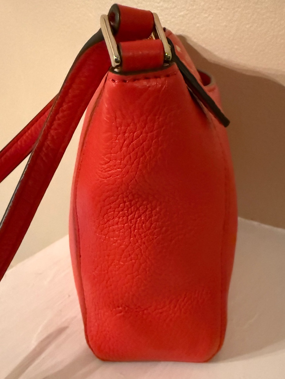 Kate Spade Monica Small Crossbody~Coral/Red-orange EUC - Picture 12 of 14